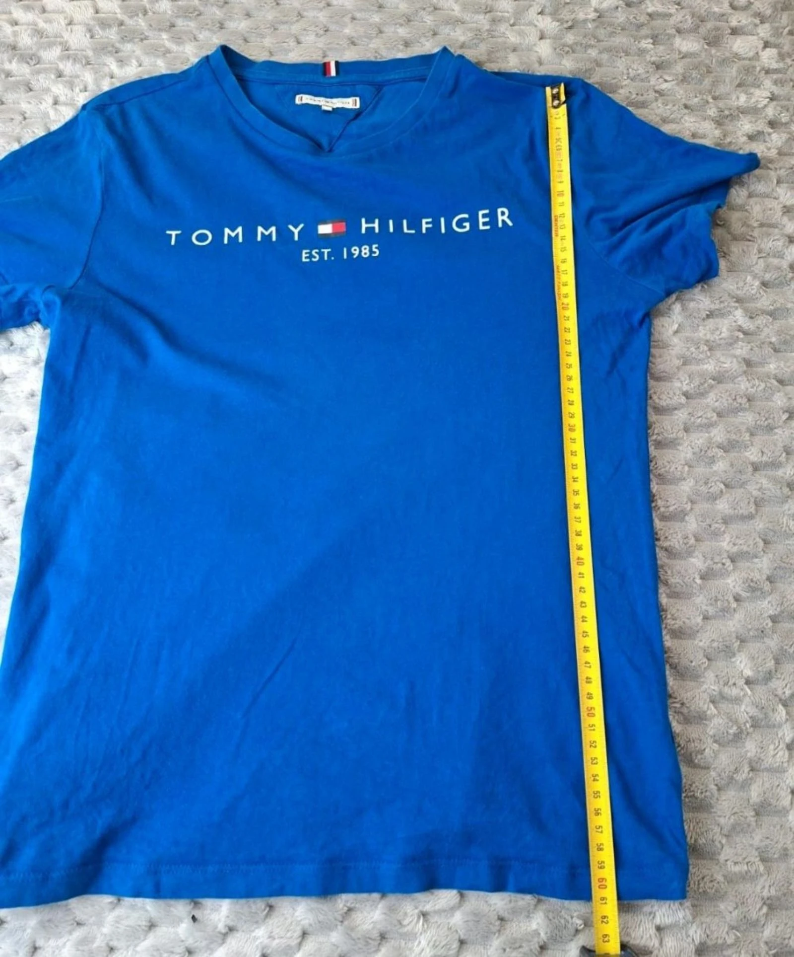 TOMMY HILFIGER Classic Blue Retro Y2K Style T-Shirt from the 2000s – photo 9